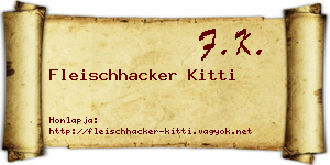 Fleischhacker Kitti névjegykártya